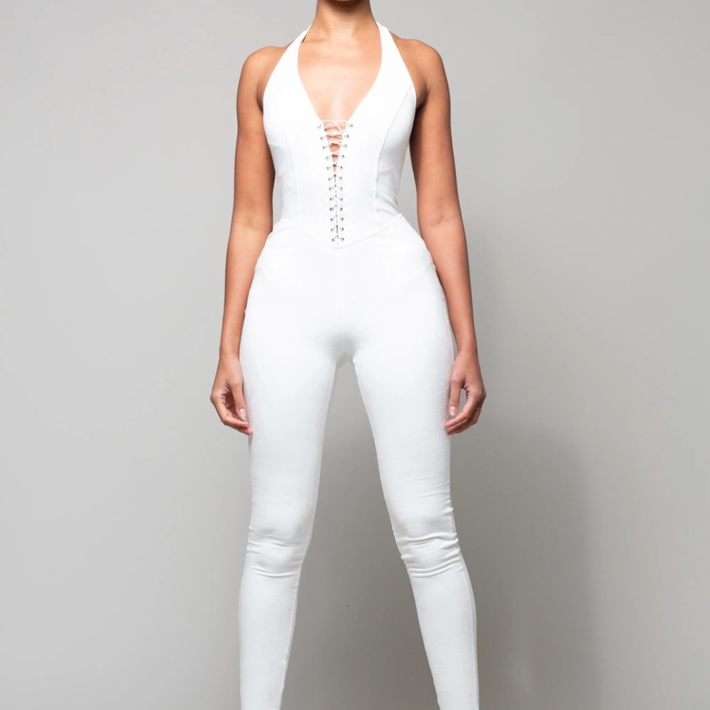 WMNSWEAR- SNOH JUMPSUIT- WHITE